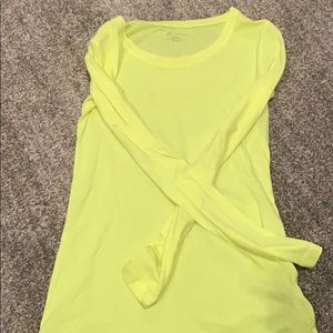 yellow long sleeve shirt